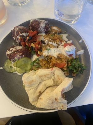 Beetroot pakora  at The Omni Collective in South East London