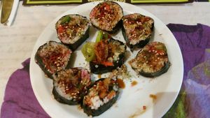 The sushi with tempeh at Coraçao Vegano in Funchal