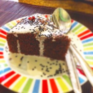 Cake at Coraçao Vegano in Funchal