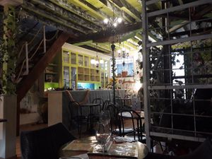 The restaurant looks cute. at Coraçao Vegano in Funchal