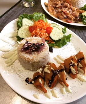 gyoza plate at Coraçao Vegano in Funchal