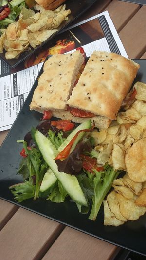 Vegan ClubMed sandwich at Rock Garden in Torquay