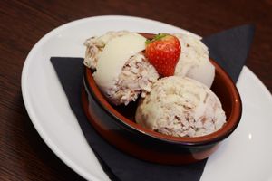 Vegan Fravacado ice cream at Rock Garden in Torquay