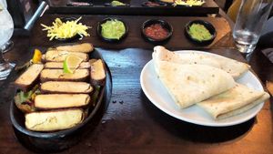 Tofu fajitas at Rock Garden in Torquay
