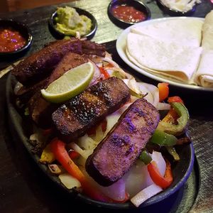 Tofu fajitas at Rock Garden in Torquay