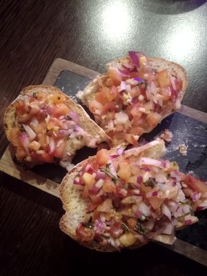 (Half Eaten) Bruschetta at Rock Garden in Torquay