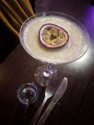 Porn Star Martini with a shot of Prosecco at Rock Garden in Torquay
