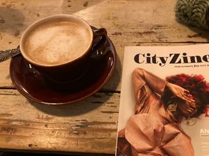 Vegan cappuccino  at Native in Antwerpen