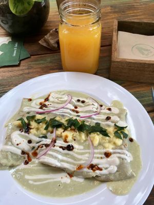 Enchiladas Plan V at Plan V Cafe in Mexico City