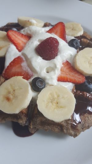 Waffle at Plan V Cafe in Mexico City