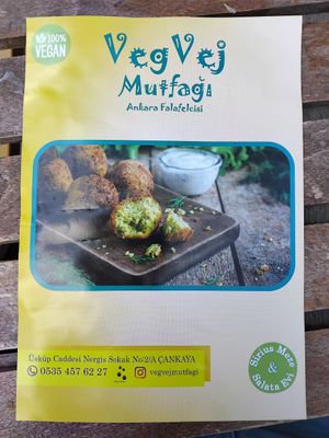 Seems like most things are vegan but there are some milk products at Ankara Falafelcisi in Ankara