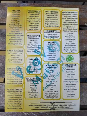 Most things seem vegan except for some milk products at Ankara Falafelcisi in Ankara