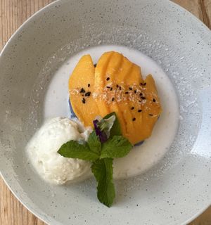 Mango sticky rice  at Nama in Mallorca