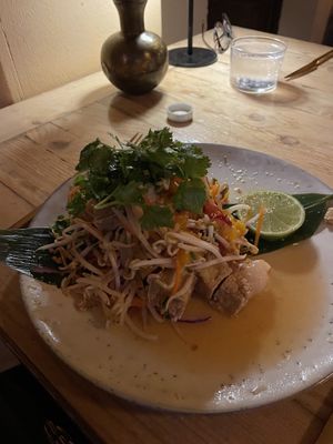 Vegan crab salad with tofu  at Nama in Mallorca