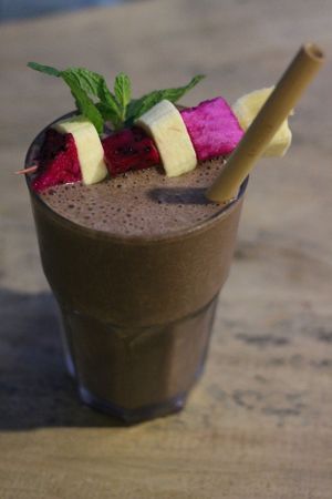 Vegan and non-granola glutenfree version of Cocoban smoothie  at Kekinian in Penida Island