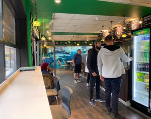 Hungry customers… 😋 at Falafel King in Aarhus