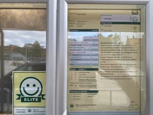 Danish food control’s “Elite” - the highest rating possible 👏👏 at Falafel King in Aarhus