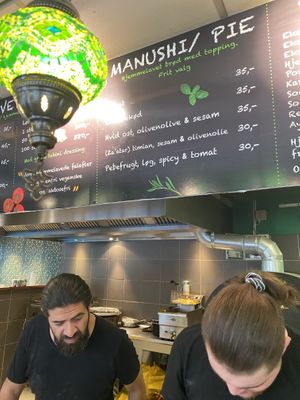 Father & son - busy in the kitchen…. 🔥 at Falafel King in Aarhus