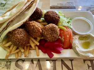 So so amazing and more than enough food!   at Falafel King in Aarhus