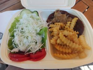 Seitan stuff at Rekalibracija Veganski in Novi Sad