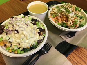 Hearty affordable vegan food - watch out for plastic utensils and cups tho! at Bodhi Bowl LA in Los Angeles