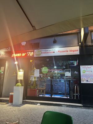 The front of the restaurant   at Veganfruttariano in Milan