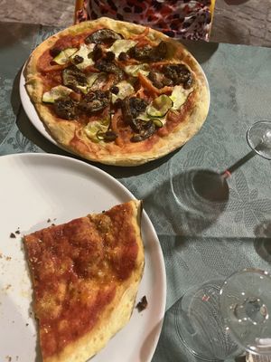 The Marinara and the one with small veggies  at Veganfruttariano in Milan