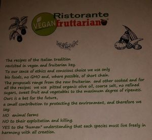 Menu opener for Veganfruttariano. at Veganfruttariano in Milan