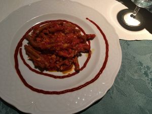 Bucacini pasta at Veganfruttariano in Milan