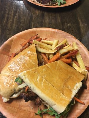 Barbeque sandwich at Caribbean Connection in Lewisburg