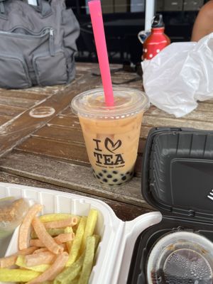Classic milk tea with soy milk  at Kaleisia Tea Lounge in Tampa