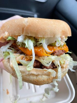 The vegan big mac at V Spot Diner in Adelaide