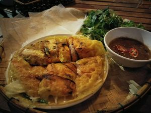 massive savoury crepe at What Else Cafe in Hoi An