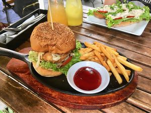 Tofu burger  at What Else Cafe in Hoi An