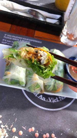Fresh summer rolls  at What Else Cafe in Hoi An