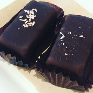 Raw vegan chocolate coconut bars  at Grezzo Raw Chocolate in Turin