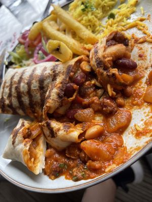 Inside the burrito   at Casita Mexicana in Killarney