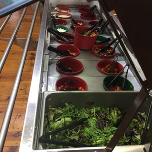 Salad bar at Morning Glory Farm in Edgartown