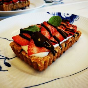 Delicious strawberry pie! at Yellow Rose in Copenhagen