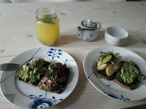 Open faced sandwiches, lemonade and tea at Yellow Rose in Copenhagen