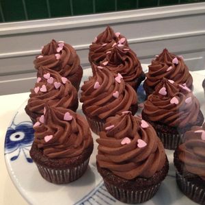 fresh baked gluten-free chocolate muffins at Yellow Rose in Copenhagen