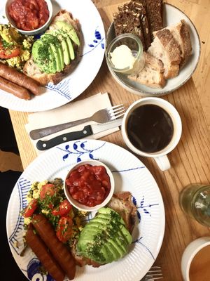 Vegan brunch  at Yellow Rose in Copenhagen