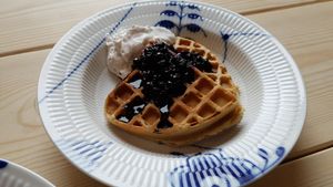 Waffles (in weekend brunch) at Yellow Rose in Copenhagen