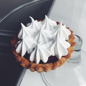 Raspberry meringue pie at Yellow Rose in Copenhagen