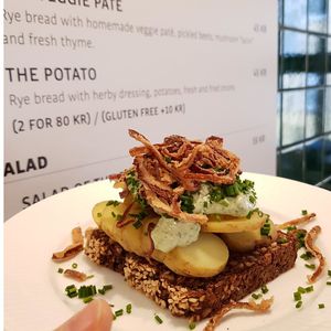 The Potato - highly recommended potato sandwich at Yellow Rose in Copenhagen