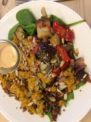 Falafel salad at Yellow Rose in Copenhagen