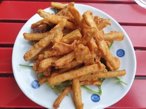 Gobo Chips $.8.80 at Kinyoubi Izakaya in Fitzroy