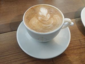 Oat milk cappuccino at Cafe Juli in Aachen