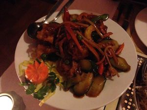 Fried enoki-take with spicey bean sauce at Yuan in Lelystad