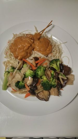 The vegan satay is so good at Yuan in Lelystad